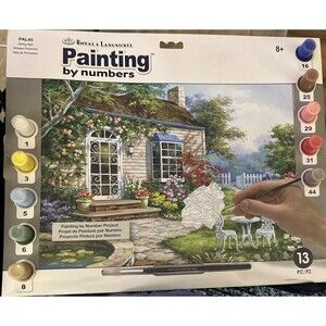 New In Box Spring Patio Paint By Numbers By Royal & Langnickel 13 Piece PAL45